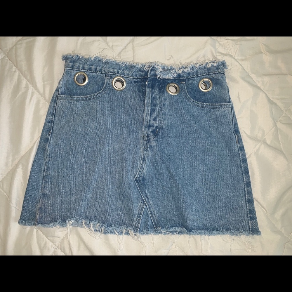 Jean mini skirt